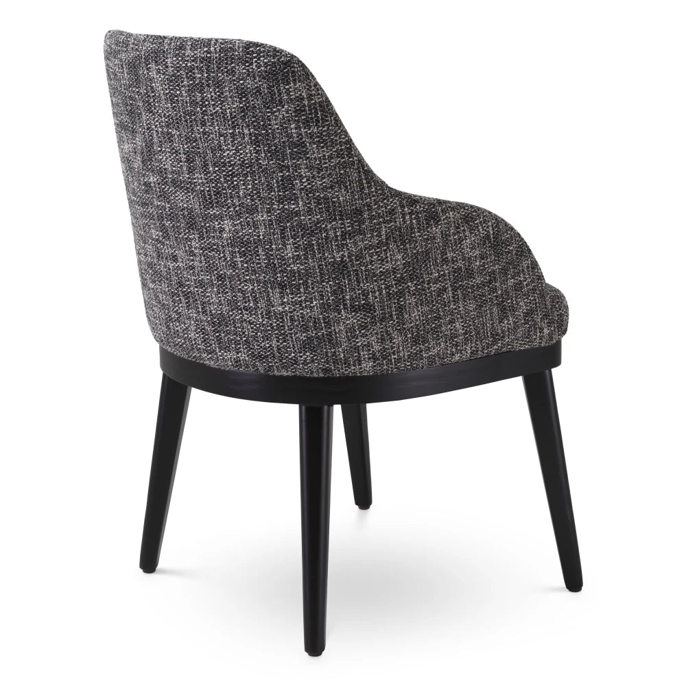 Scaun cu brate tapitat cu Stofa Negru L56xA62xH83cm Costa Eichholtz