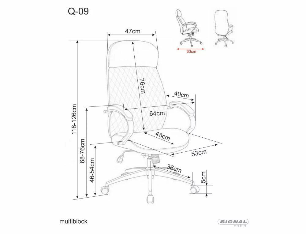 Scaun de birou din Piele ecologica Gri si Metal Argintiu H118-126xL64xA63cm Q-09