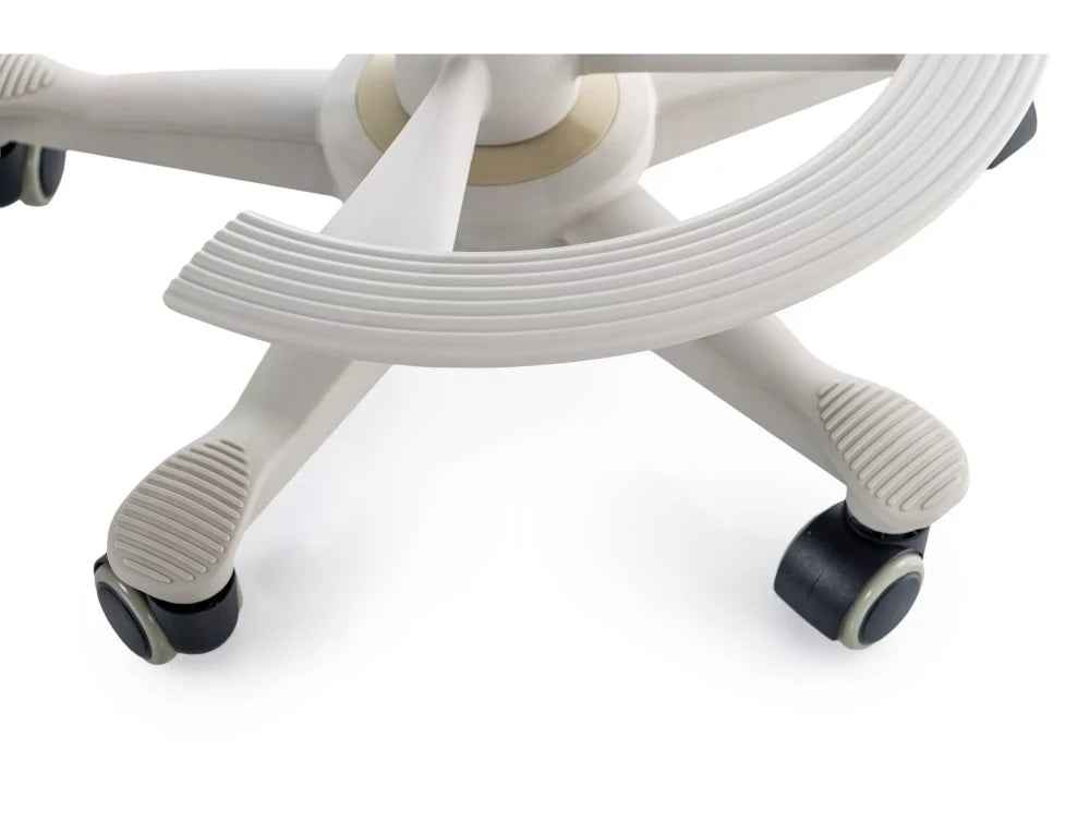 Scaun de birou pentru copii din Plasa/Stofa Bej si Metal/Plastic Gri deschis H81-92xL45xA45cm Q-027