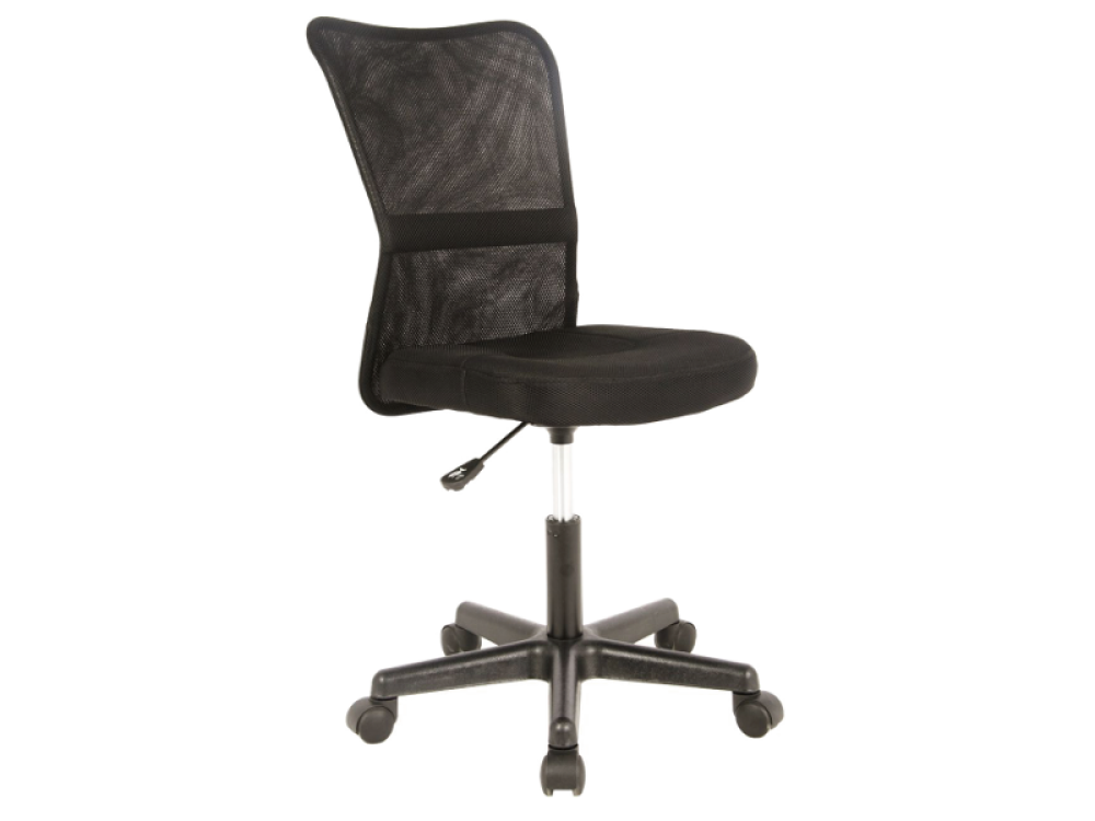 Scaun de birou reglabil din Material textil si Metal Negru H74-86xL41xA41cm Q121