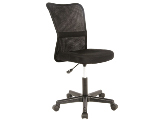 Scaun de birou reglabil din Material textil si Metal Negru H74-86xL41xA41cm Q121