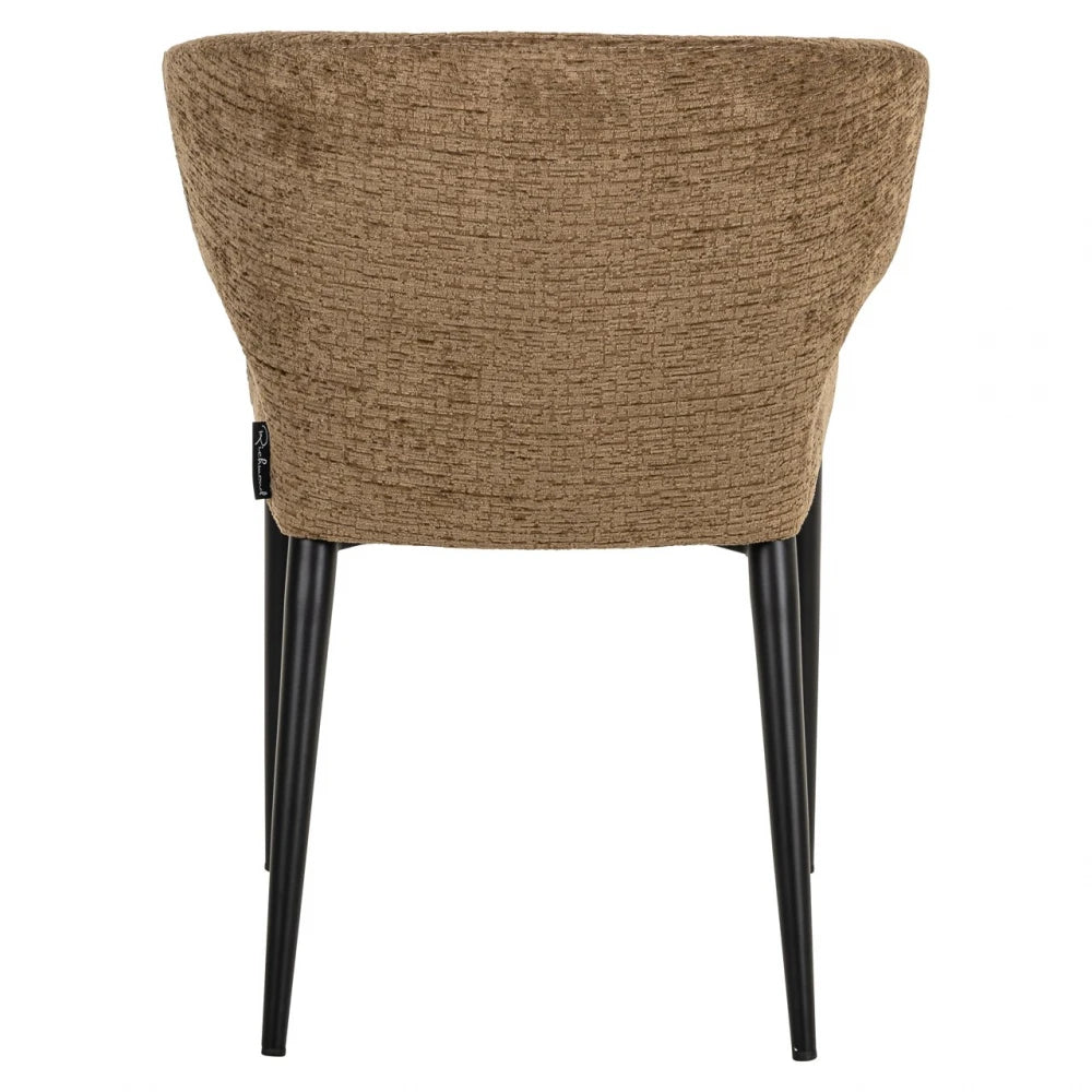 Scaun din Chenille Maro si Metal Negru L60xH79cm Taylor Richmond interiors