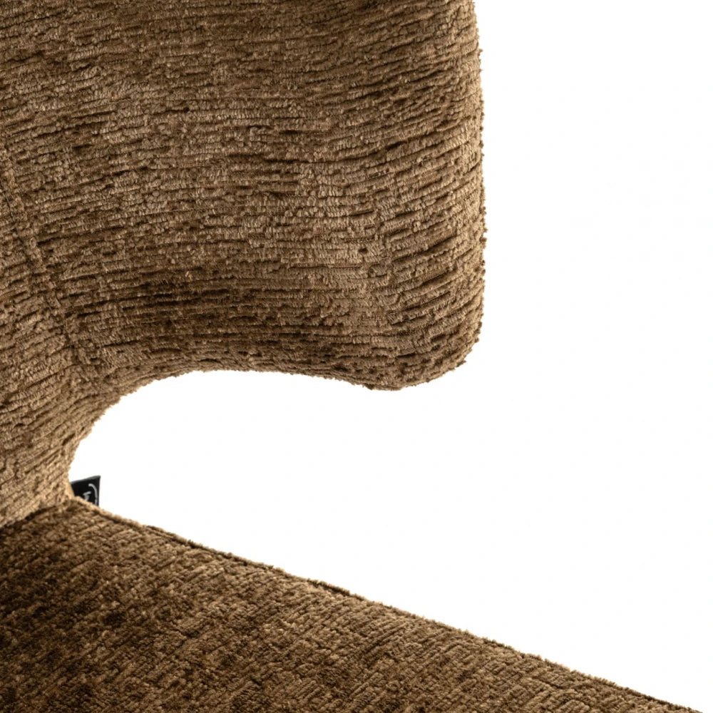 Scaun din Chenille Maro si Metal Negru L60xH79cm Taylor Richmond interiors