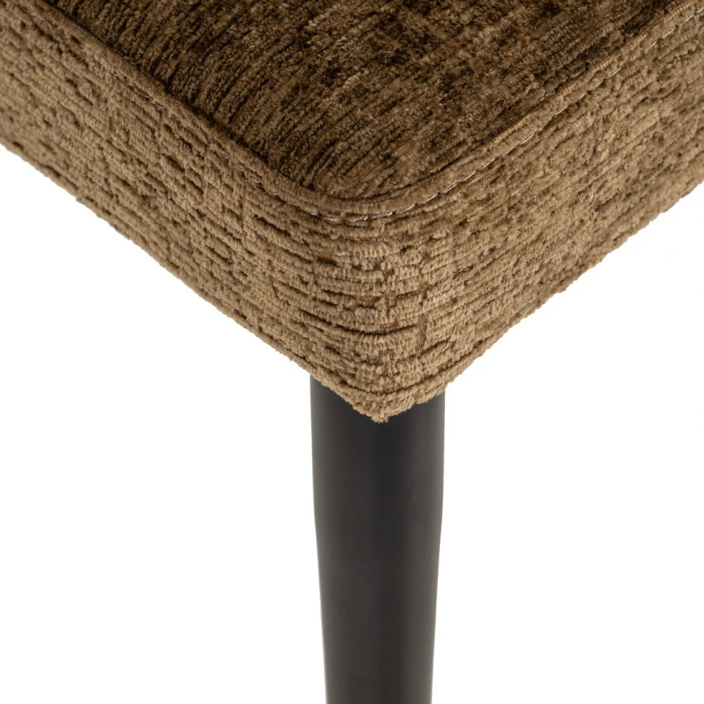 Scaun din Chenille Maro si Metal Negru L60xH79cm Taylor Richmond interiors