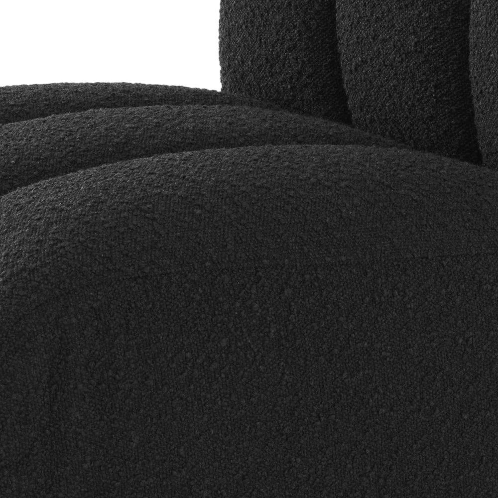 Scaun tapitat cu Stofa boucle Negru L62xA70xH84cm Kelly Eichholtz