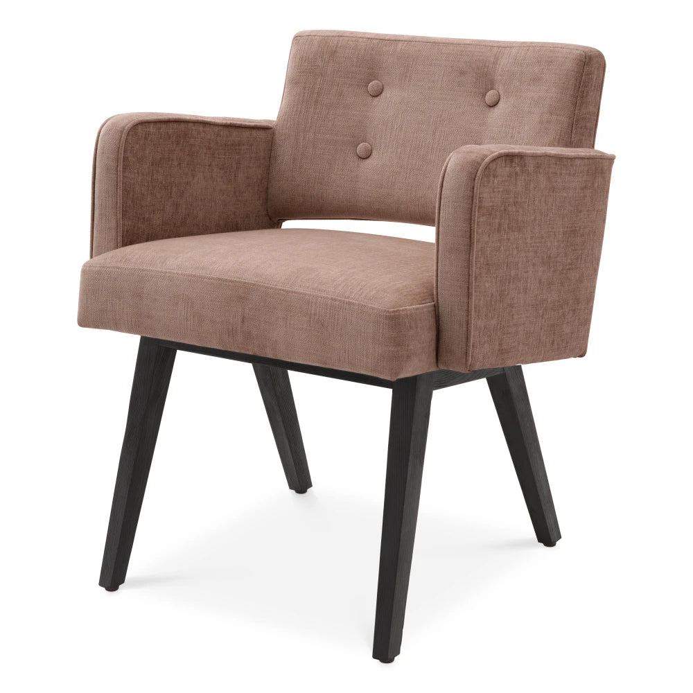 Scaun tapitat cu Stofa Roz L61xA62xH75cm Locarno Eichholtz