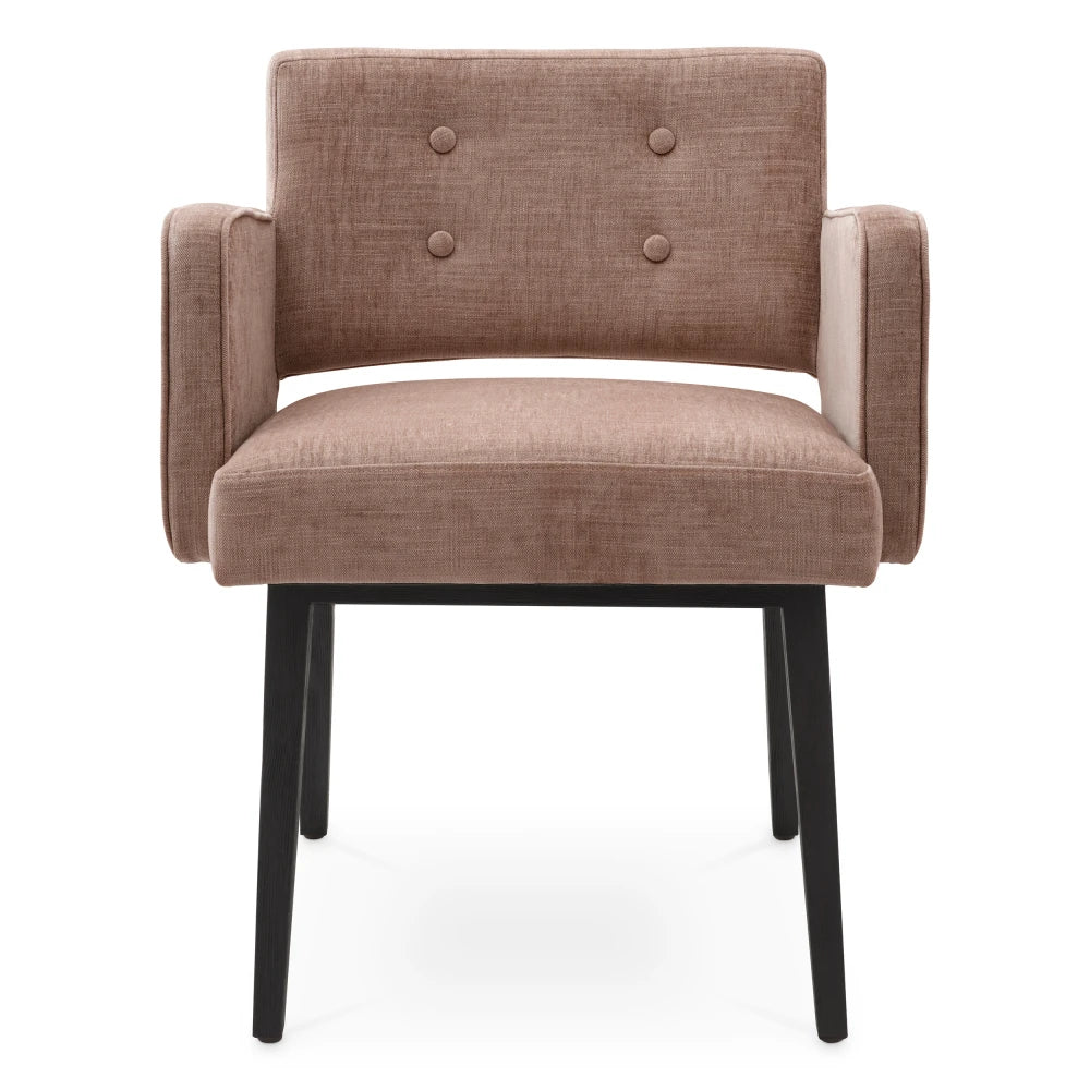 Scaun tapitat cu Stofa Roz L61xA62xH75cm Locarno Eichholtz