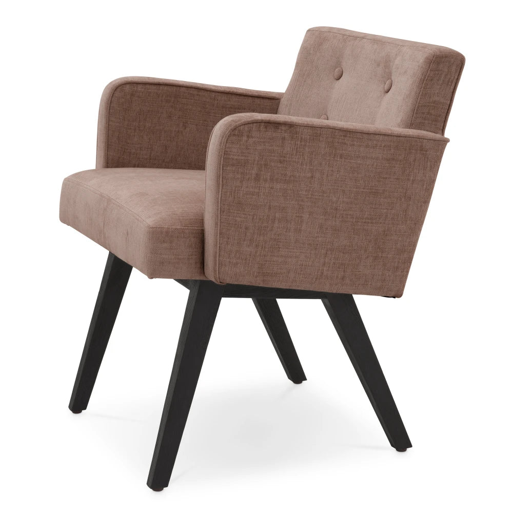 Scaun tapitat cu Stofa Roz L61xA62xH75cm Locarno Eichholtz