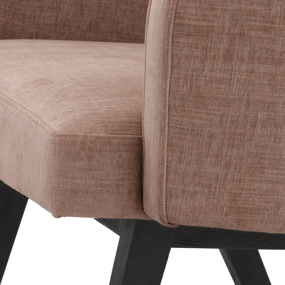 Scaun tapitat cu Stofa Roz L61xA62xH75cm Locarno Eichholtz