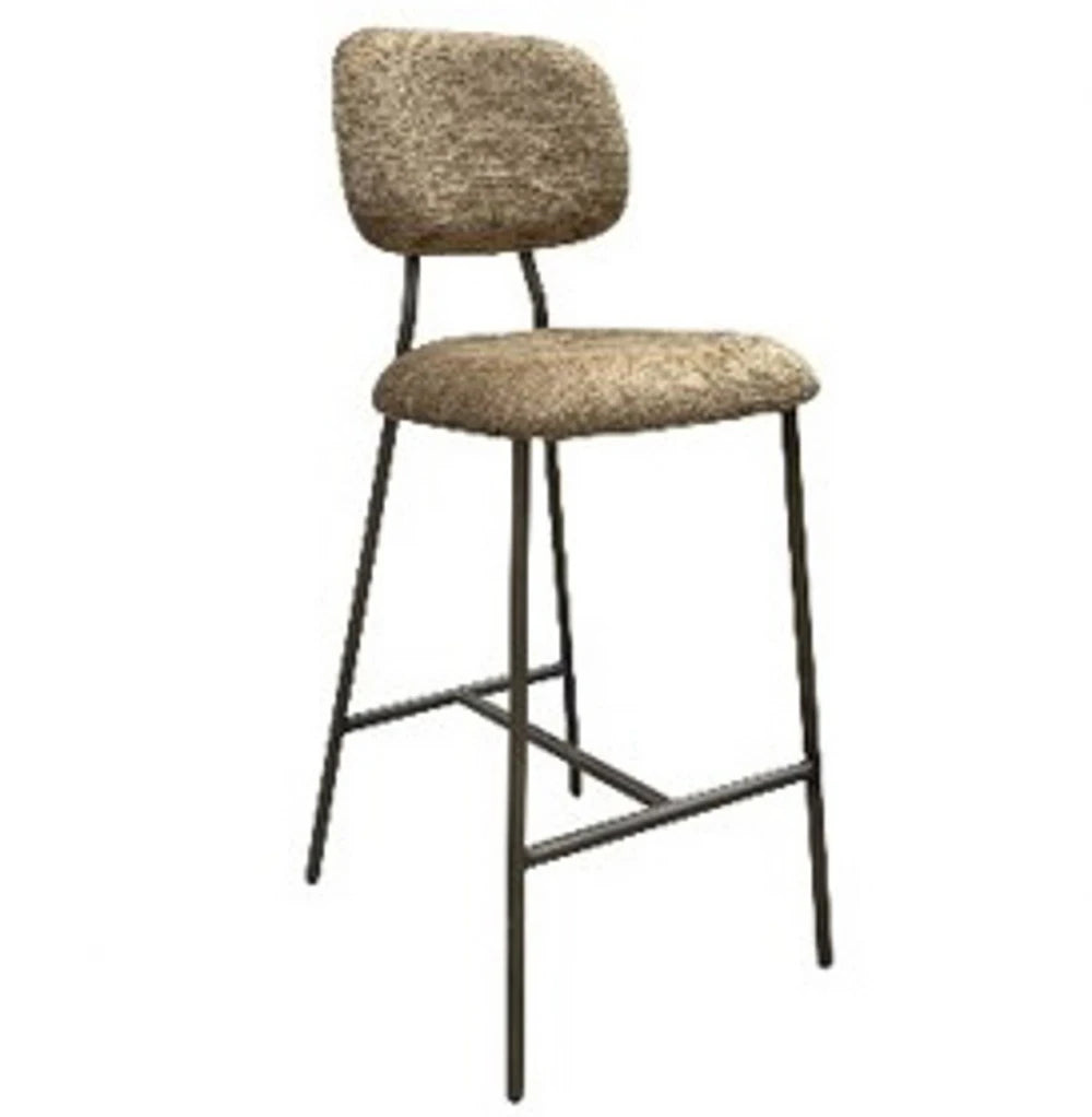 Set 2 scaune de insula din Chenille Maro si Metal Alama L45xH95.5cm Xenia Richmond interiors