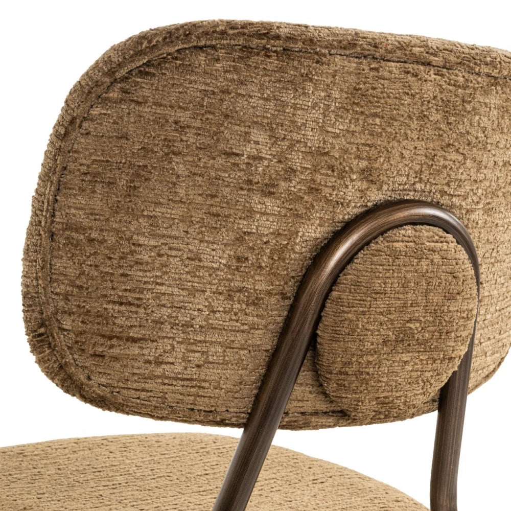 Set 2 scaune de insula din Chenille Maro si Metal Alama L45xH95.5cm Xenia Richmond interiors