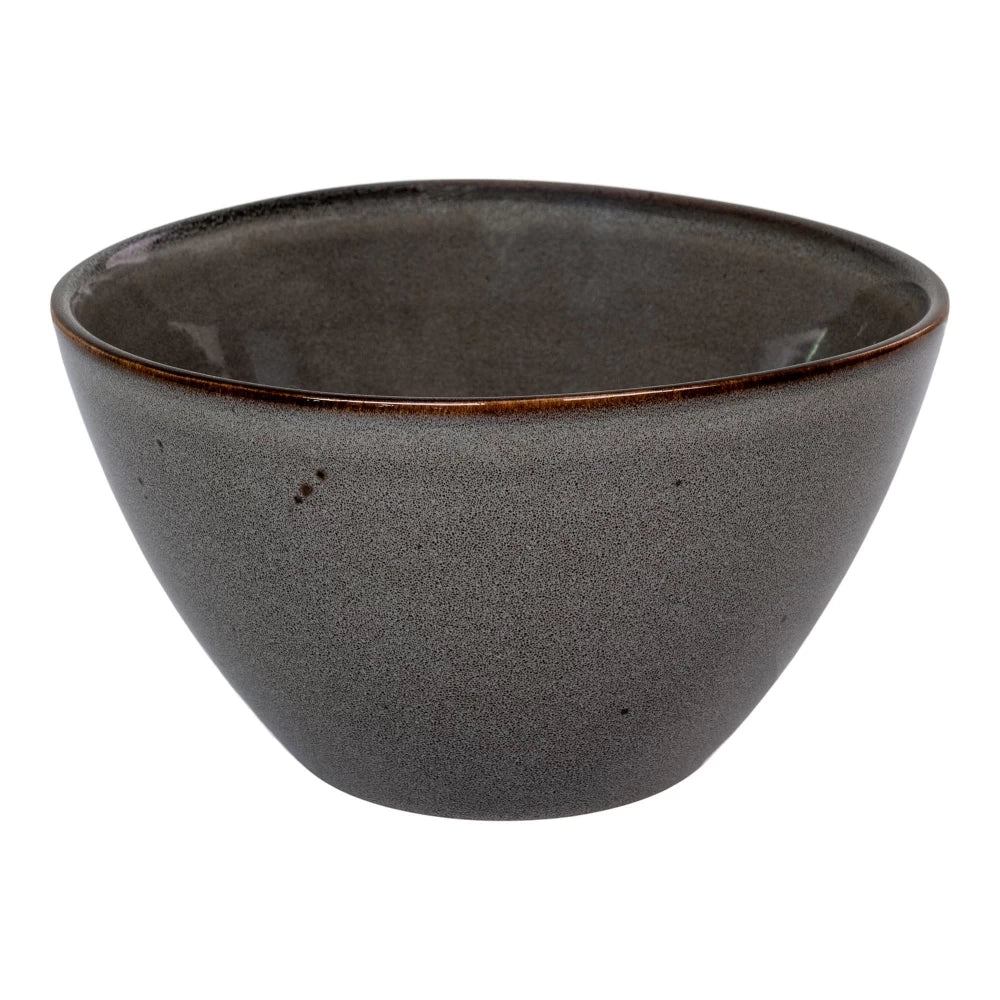 Set 4 Boluri din Ceramica Gri/Maro H9xD15cm Selma