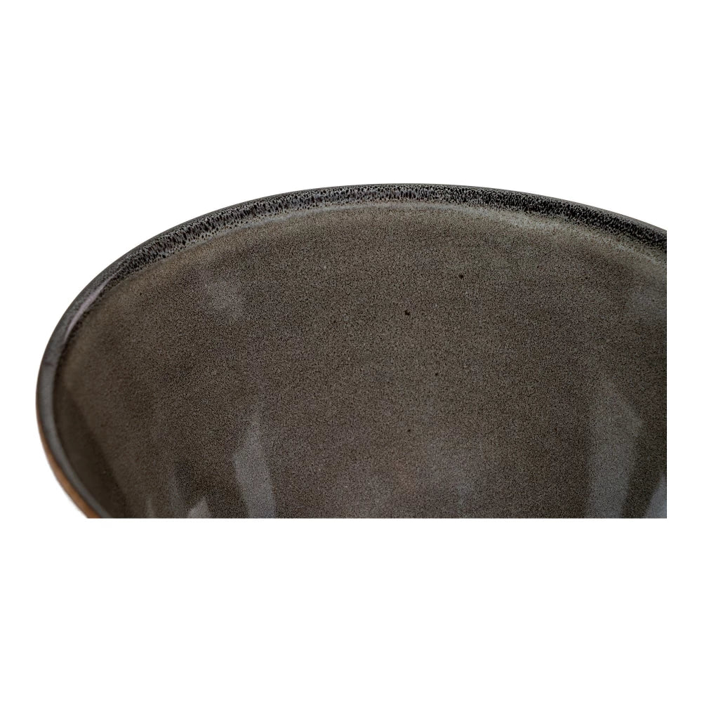 Set 4 Boluri din Ceramica Gri/Maro H9xD15cm Selma
