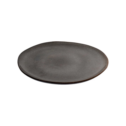 Set 4 farfurii din Ceramica Gri/Maro H2xD21cm Selma