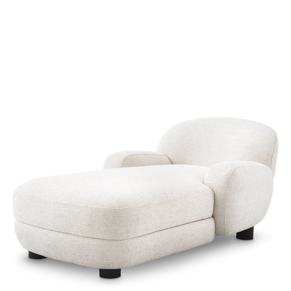 Sezlong tapitat cu Stofa Alb L160xA95xH69cm Udine Eichholtz