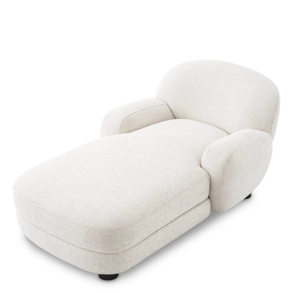 Sezlong tapitat cu Stofa Alb L160xA95xH69cm Udine Eichholtz