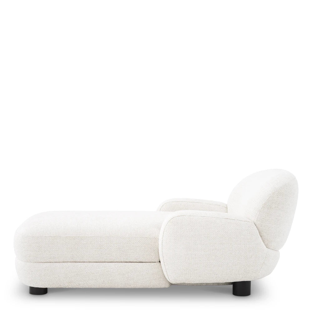 Sezlong tapitat cu Stofa Alb L160xA95xH69cm Udine Eichholtz