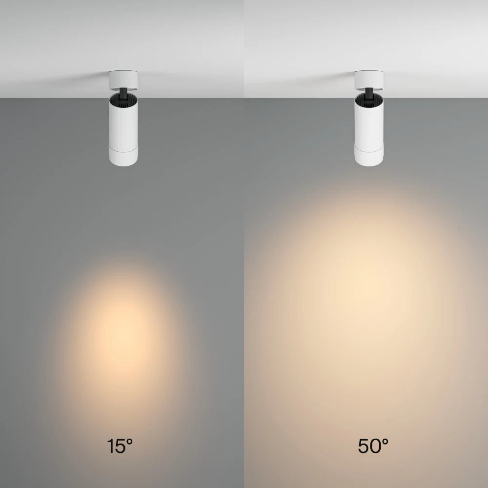 Spot aplicat din Aluminiu Alb H16.4xD5.2cm Focus Zoom