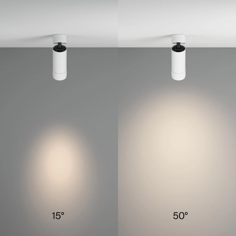 Spot aplicat din Aluminiu Alb H16.4xD5.2cm Focus Zoom