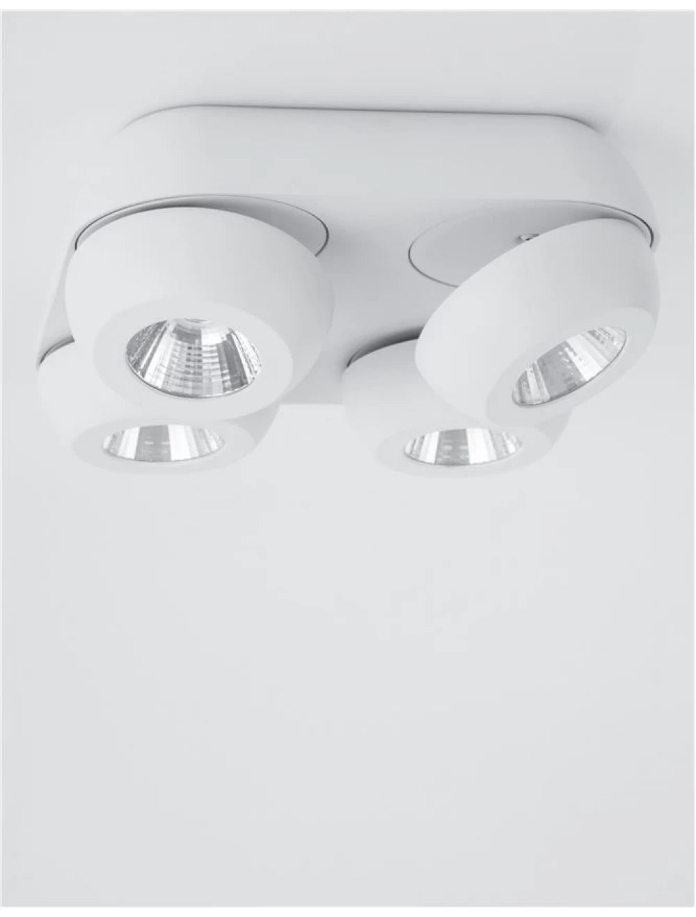 Plafoniera din Aluminiu Alb H9xL25cm IP20 20W 1600lm 3000k GON