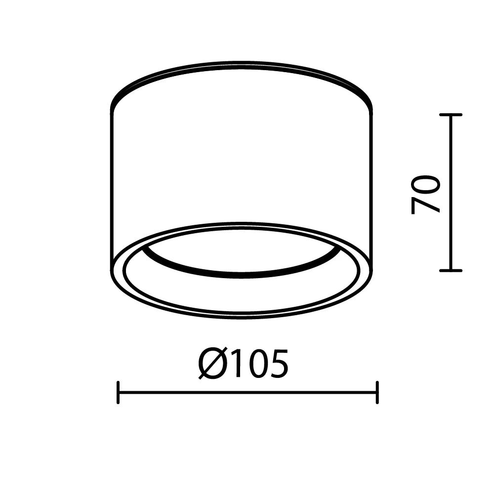 Spot aplicat din Aluminiu Auriu mat H7xD10.5cm Hydra
