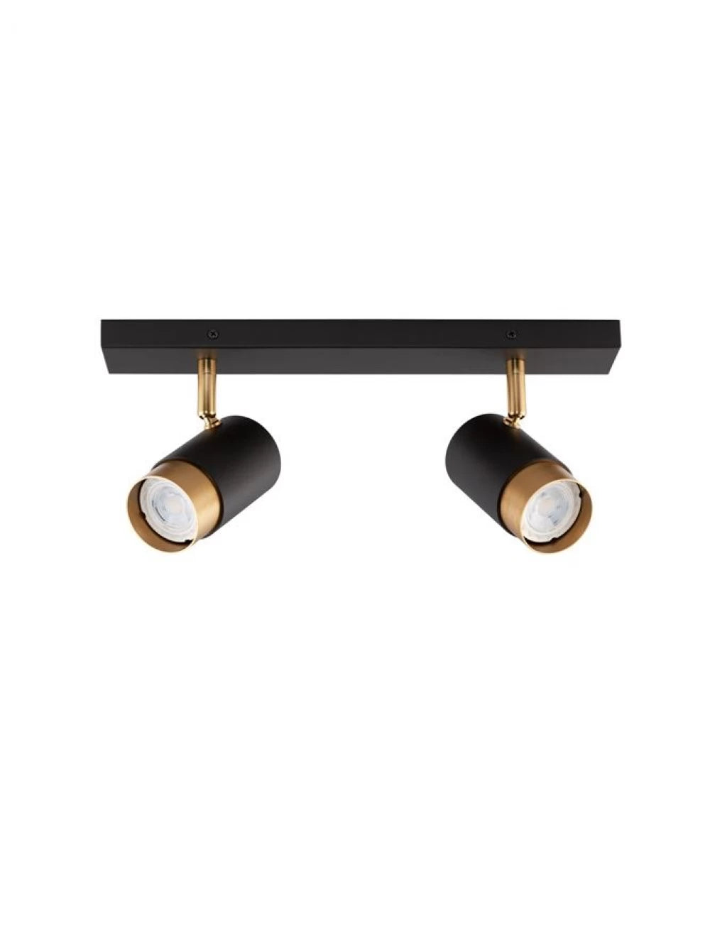 Plafoniera cu spoturi din Aluminiu Negru/Auriu H14xL35cm IP20 POGNO