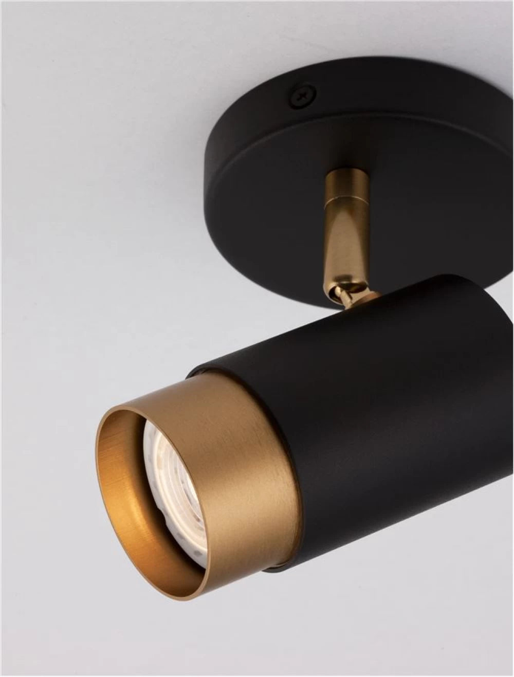 Spot aplicat din Aluminiu Negru/Auriu H14xL5.4cm IP20 POGNO