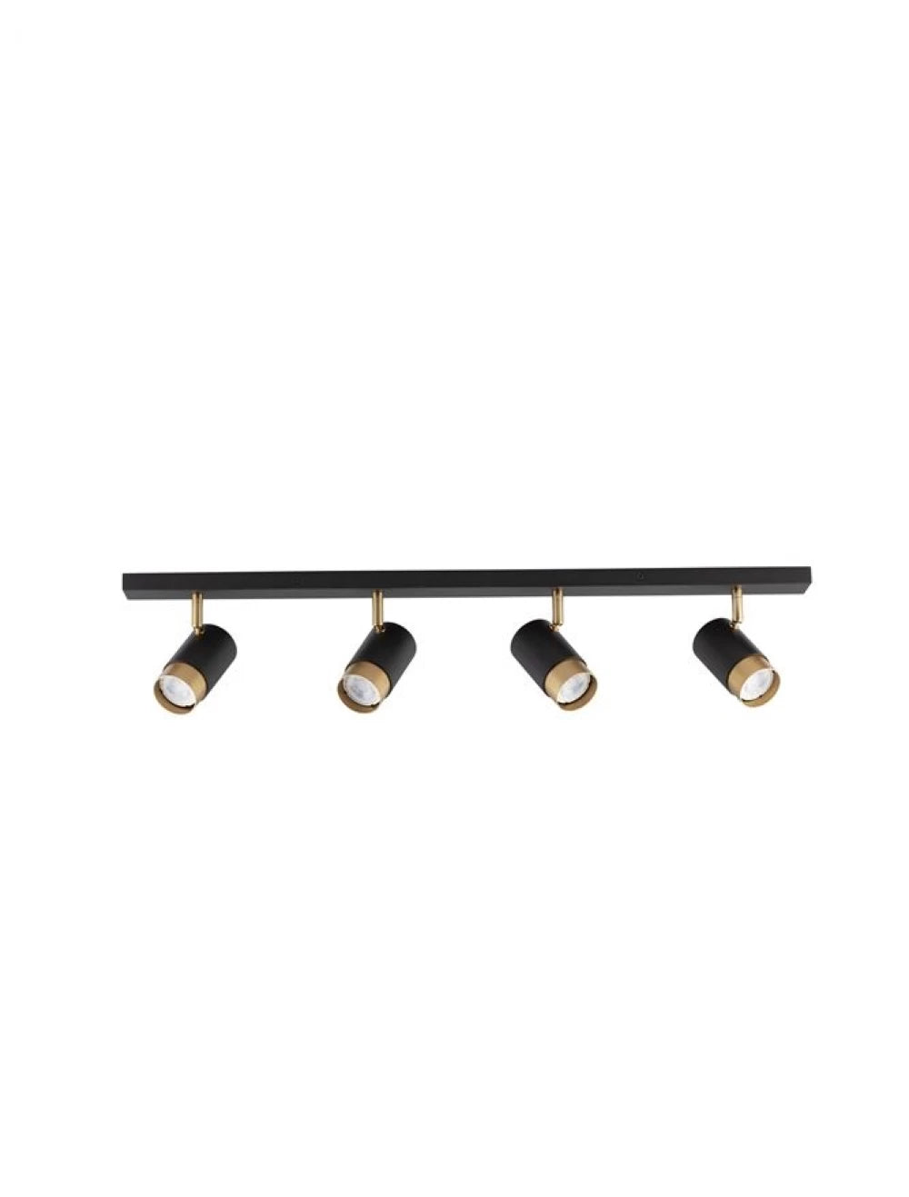 Plafoniera cu spoturi din Aluminiu Negru/Auriu H14xL80cm IP20 POGNO