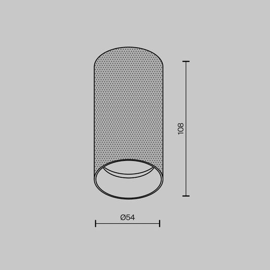 Spot aplicat din Aluminiu Negru H10.8xD5.4cm Artisan