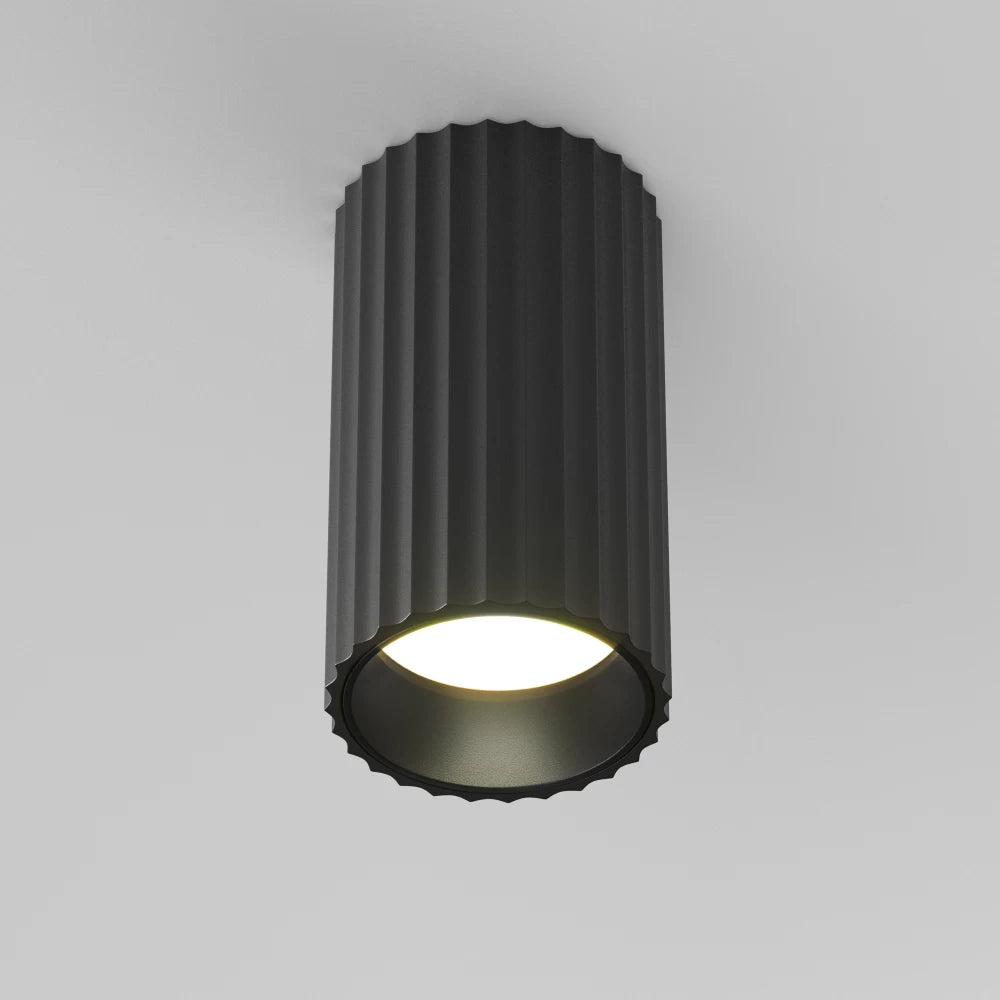 Spot aplicat din Aluminiu Negru H10xD5.6cm Calipso