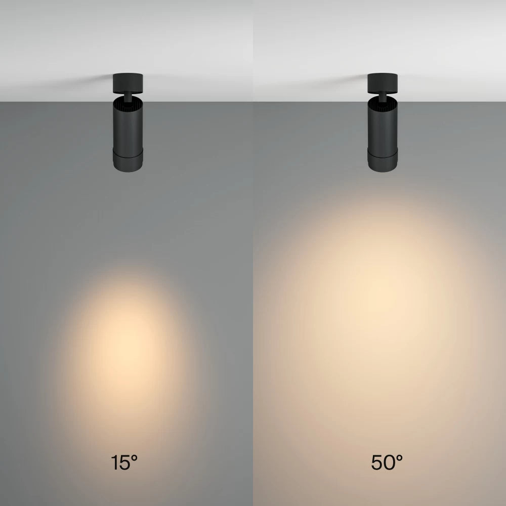 Spot aplicat din Aluminiu Negru H16.4xD5.2cm Focus Zoom