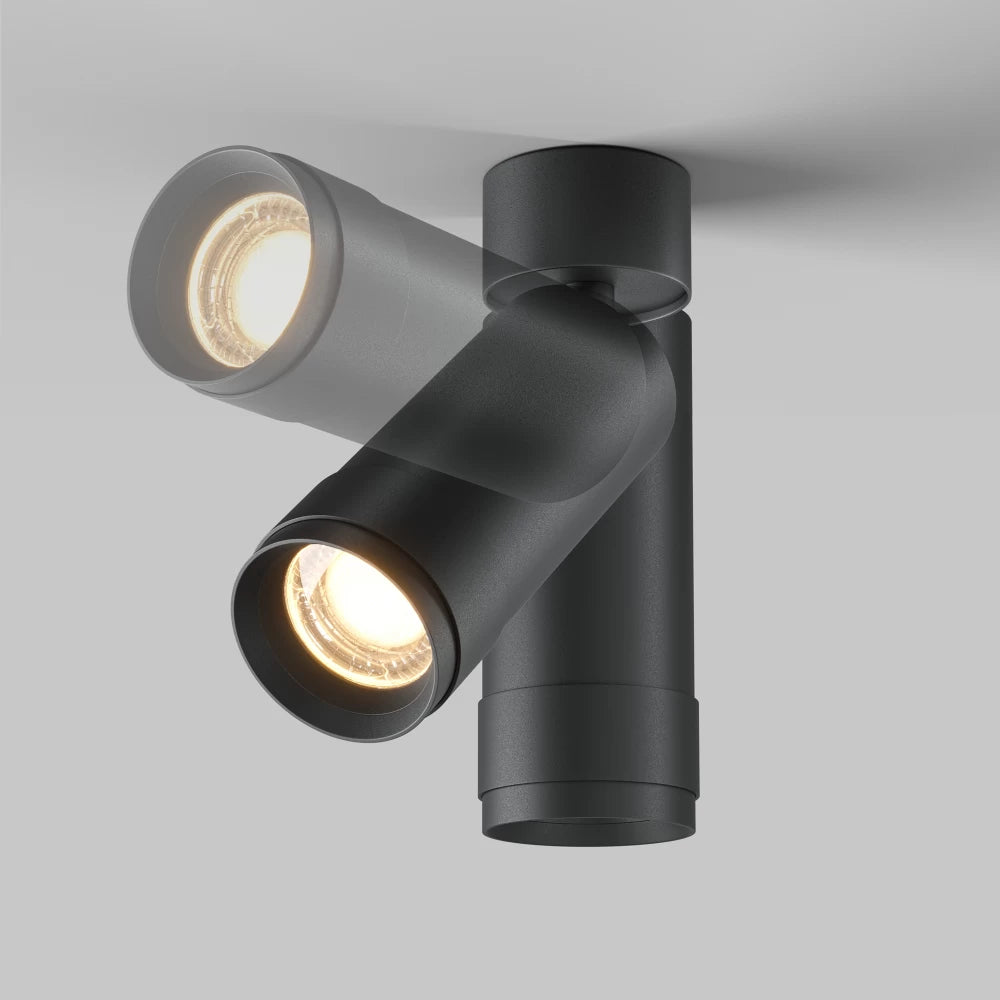 Spot aplicat din Aluminiu Negru H16.4xD5.2cm Focus Zoom