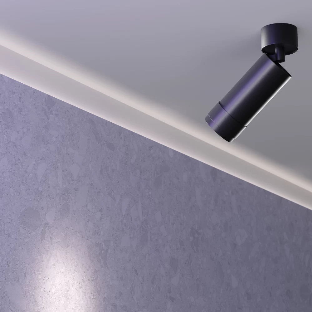Spot aplicat din Aluminiu Negru H16.4xD5.2cm Focus Zoom