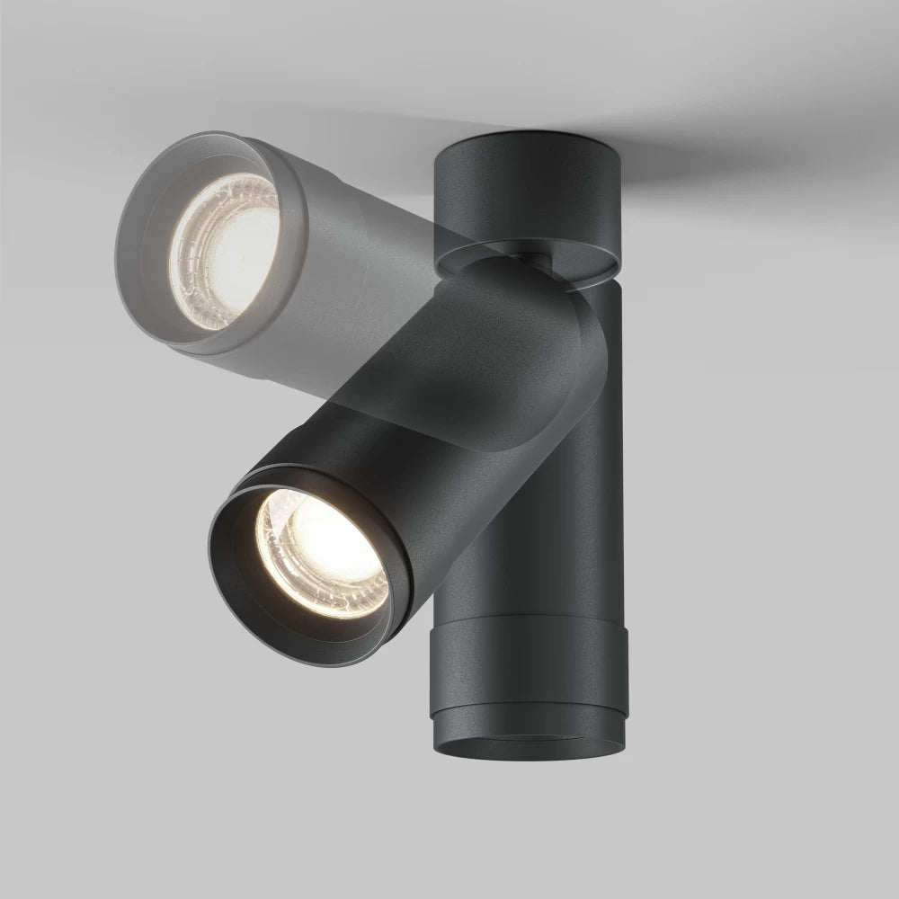 Spot aplicat din Aluminiu Negru H16.4xD5.2cm Focus Zoom