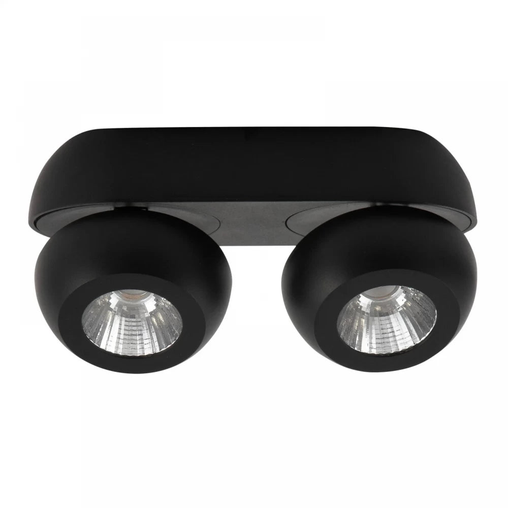 Plafoniera din Aluminiu Negru H9xL25cm IP20 10W 800lm 3000k GON
