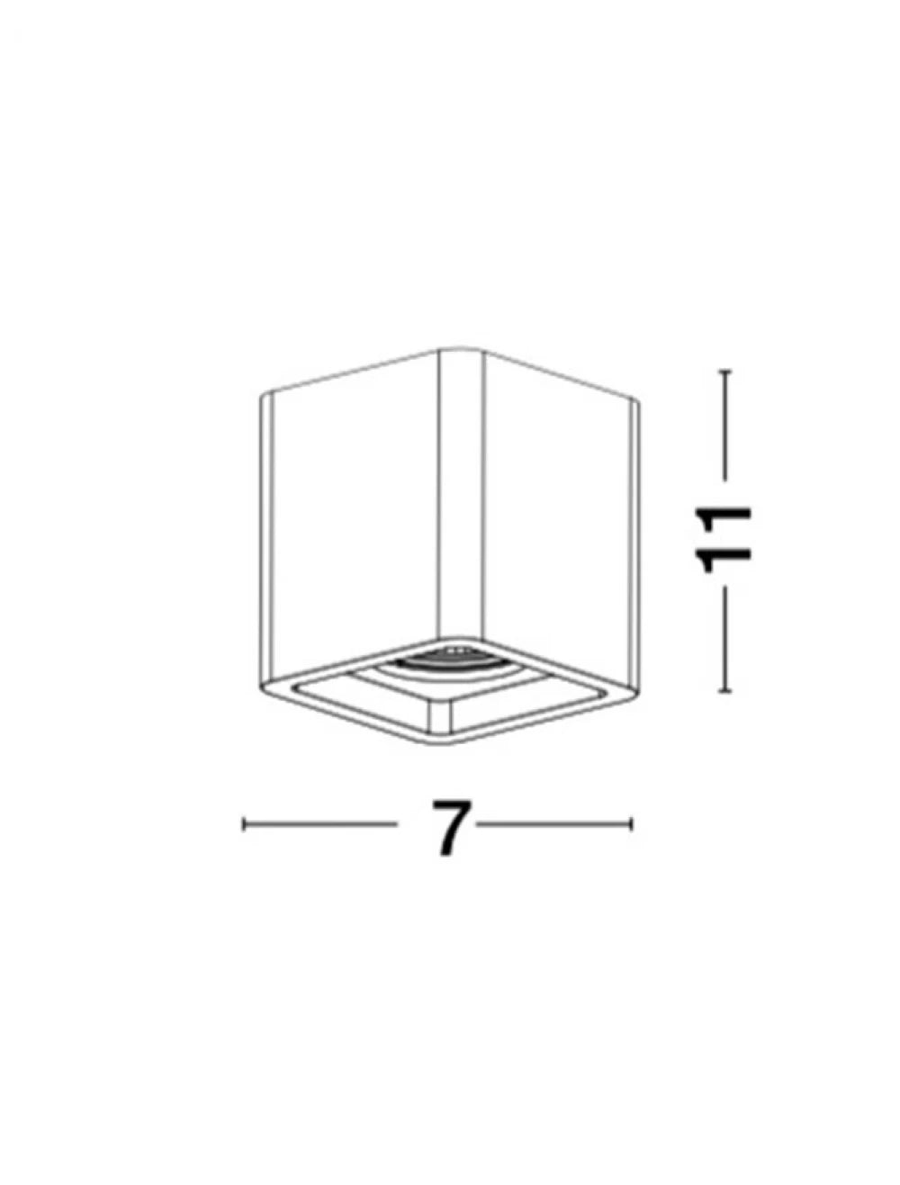 Spot aplicat din Gips Alb H11xL7cm IP20 LED GU10 NEVIO