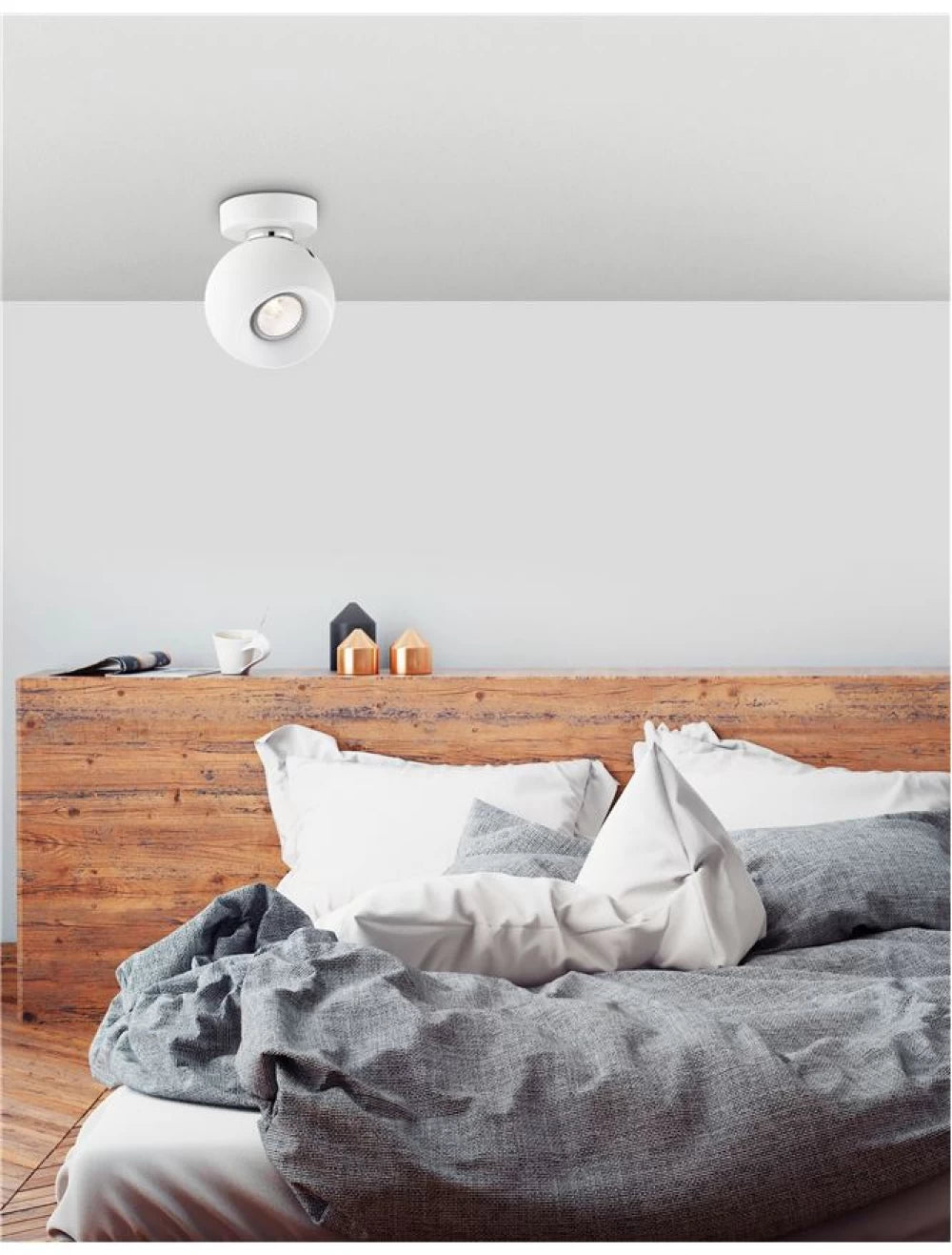 Spot aplicat din Metal Alb H15xL12cm IP20 TORE