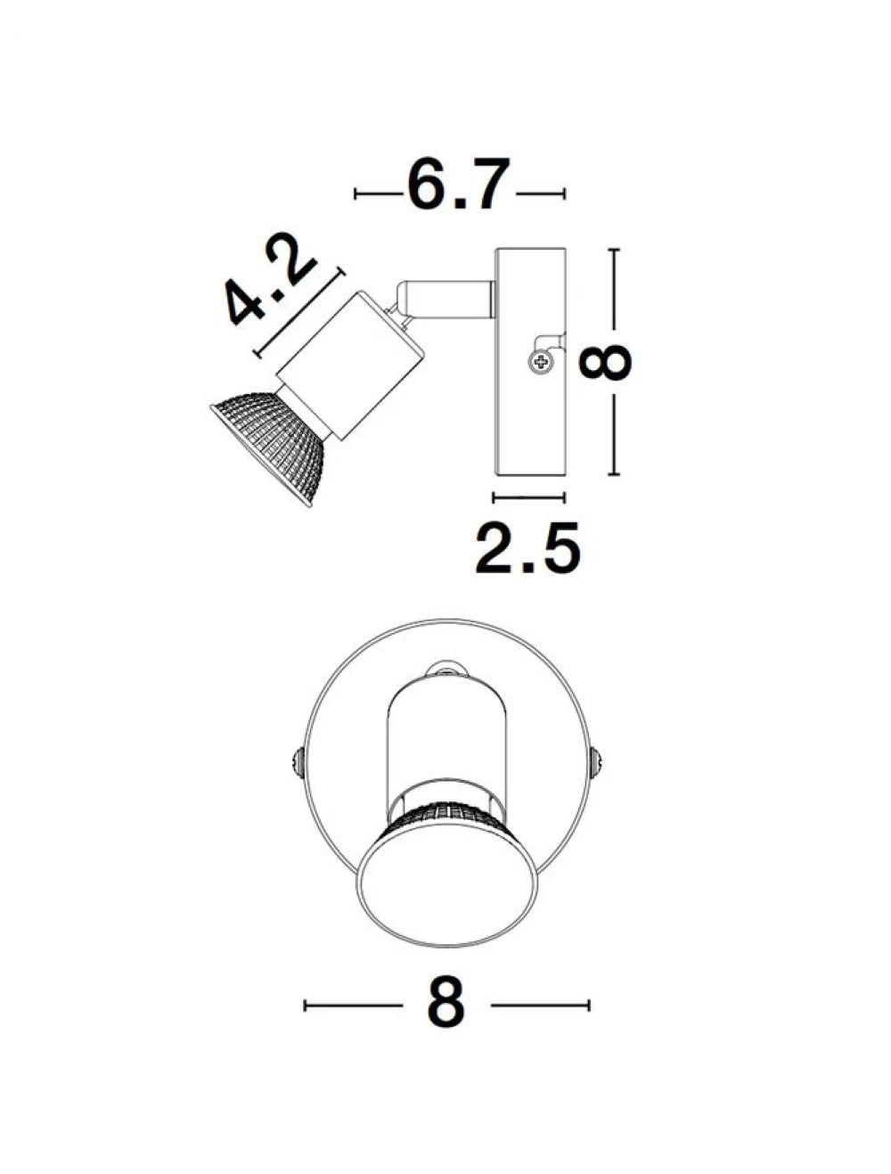 Aplica de perete din Metal Auriu H10.9xL8cm IP20 LUP