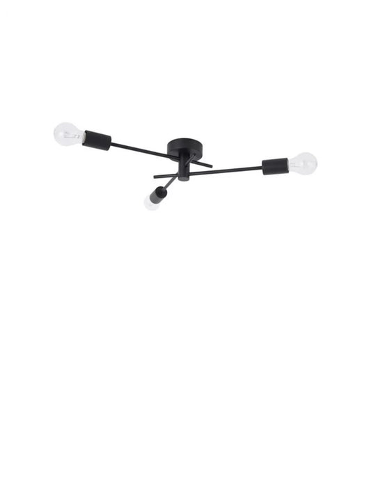 Plafoniera din Metal Negru H10.8xL56cm IP20 GRANSO