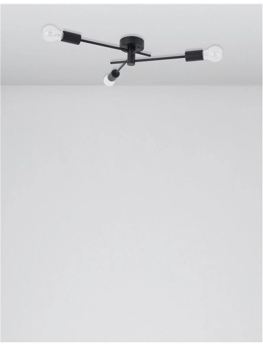 Plafoniera din Metal Negru H10.8xL56cm IP20 GRANSO