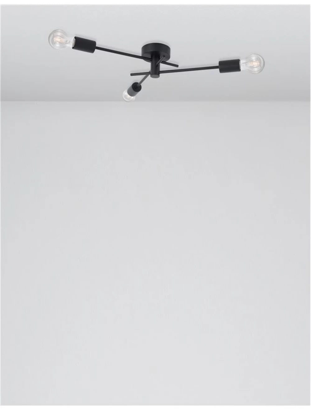 Plafoniera din Metal Negru H10.8xL56cm IP20 GRANSO