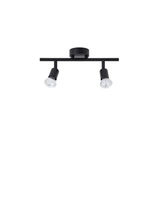 Plafoniera din Metal Negru H10.9xL31cm IP20 LUP