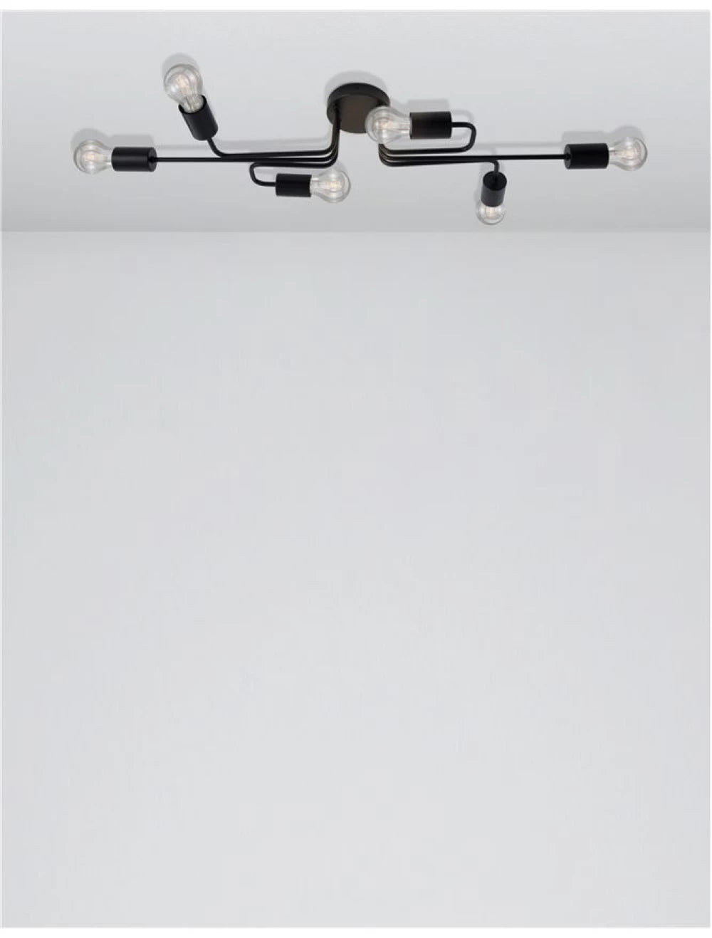 Plafoniera din Metal Negru H14.7xL86cm IP20 GRANSO