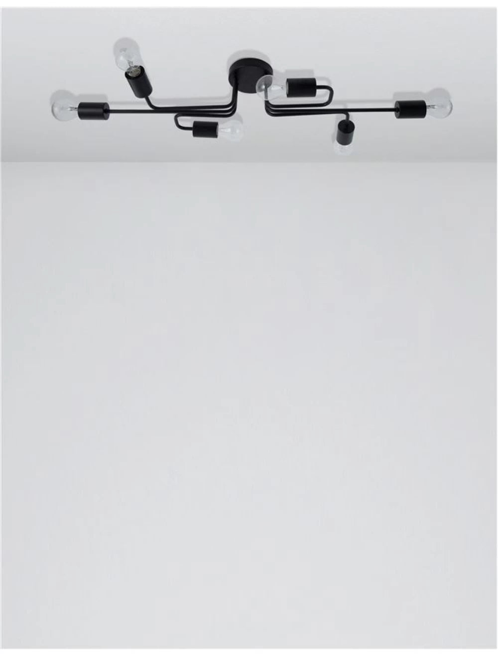 Plafoniera din Metal Negru H14.7xL86cm IP20 GRANSO