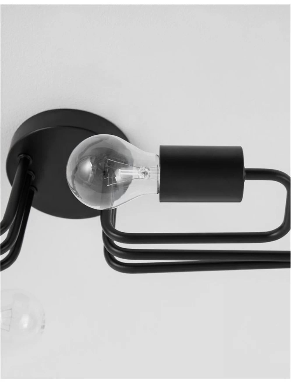 Plafoniera din Metal Negru H14.7xL86cm IP20 GRANSO