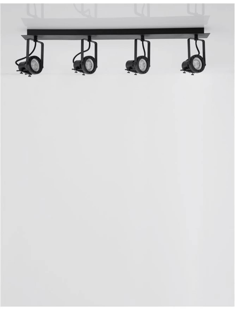 Plafoniera cu spoturi din Metal Negru H16xL71cm IP20 SALVA