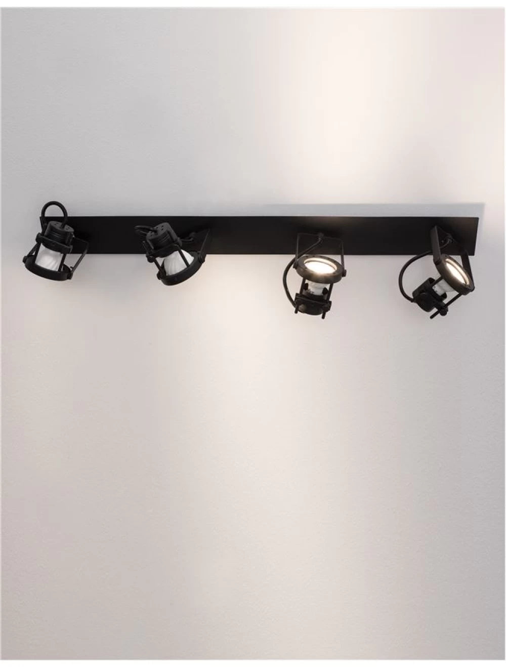 Plafoniera cu spoturi din Metal Negru H16xL71cm IP20 SALVA