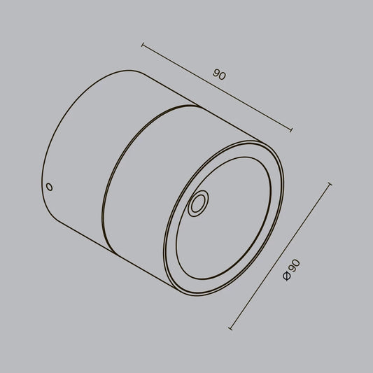 Spot aplicat din Metal/Sticla Alb H9xD9cm Spin