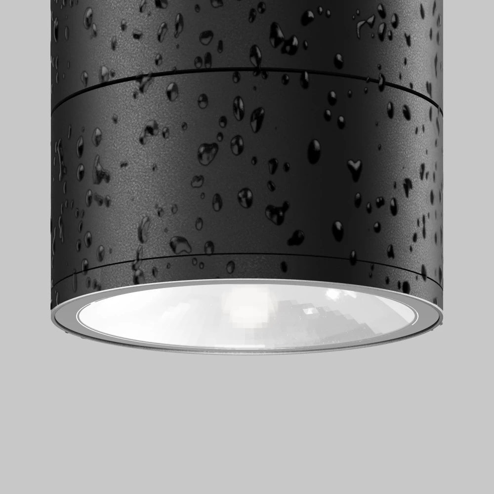 Spot aplicat din Metal/Sticla Gri grafit H10.8xD10.8cm Spin