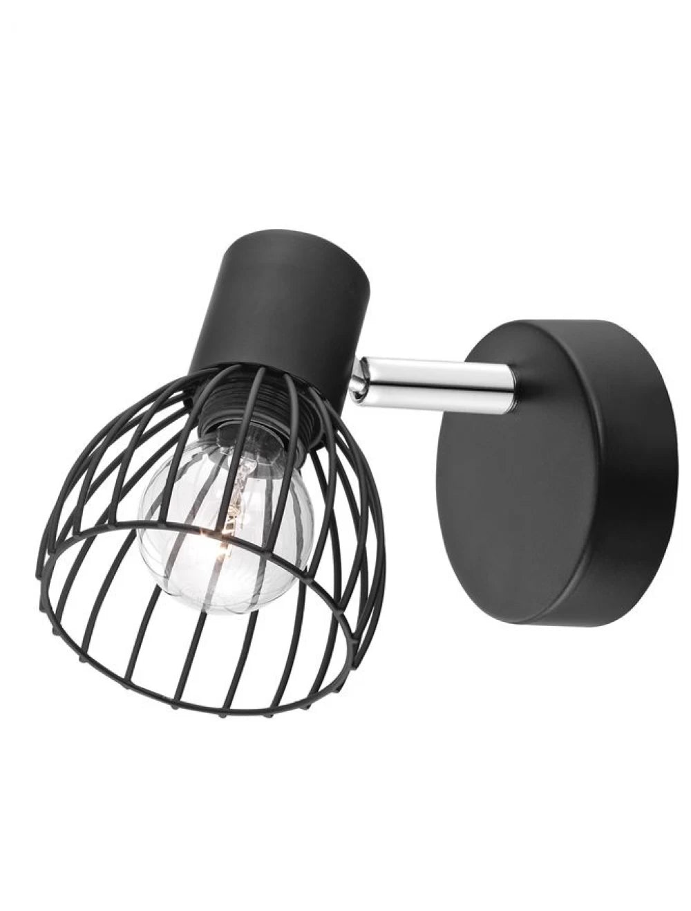 Aplica de perete structura din Metal Negru si abajur din Metal Negru H11.5xL8cm IP20 FIUMICINO